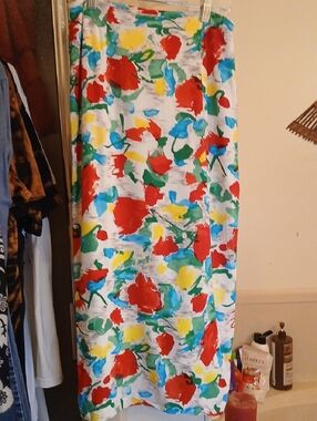 Forenza Multicolor Abstract Floral Skirt, Sz.6 Vintage